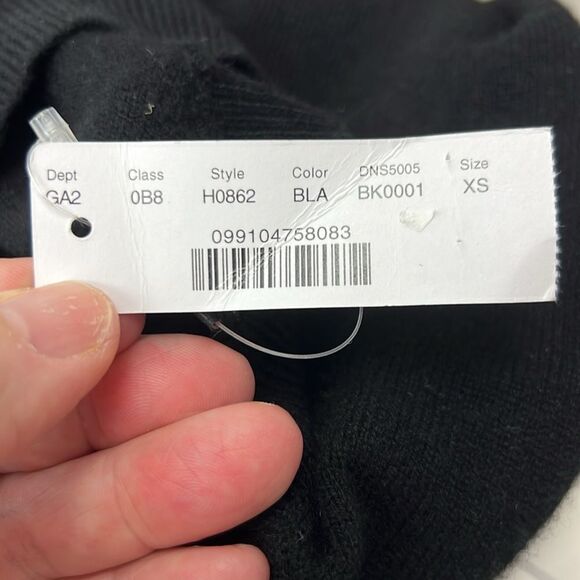 J. Crew HO862 Black Cashmere crewneck sweater NWT size XS - Picture 7 of 9